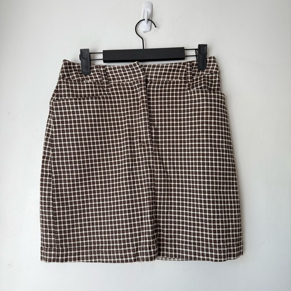 Esprit Brown Plaid Mini Skirt 6 - Picture 1 of 4